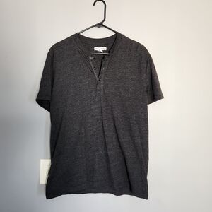 And Now This Charcoal Short Sleeve Henley